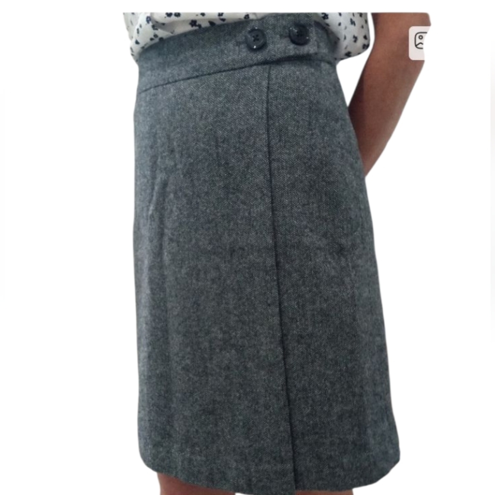 💫 Contemporaine By Simons Chic Gray A-Line Women's Woolen Blend Pencil Skirt